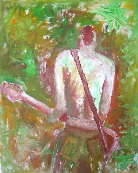 RHCP Guitarist | Paul Filenko | 2004 | Acrylic on Canvas | Pittsburgh, PA

