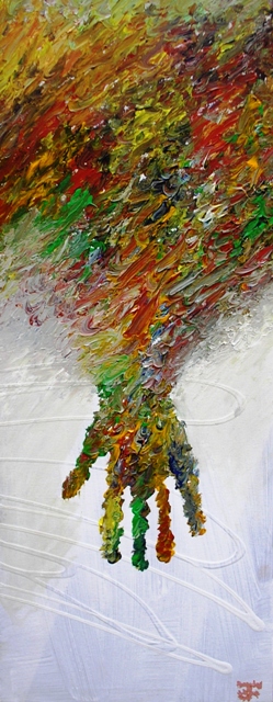 Colorful Hand | Paul Filenko | 2004 | Acrylic on Canvas | Pittsburgh, PA
