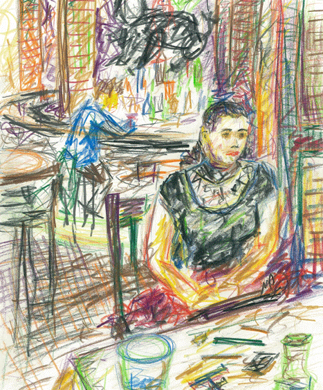 Masha Bossa Nova | Paul Filenko | 2009 | Colored Pencils on Paper | Pittsburgh, PA


