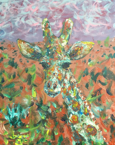 Giraffe | Paul Filenko | 2017 | Acrylic on Canvas | San Diego, CA