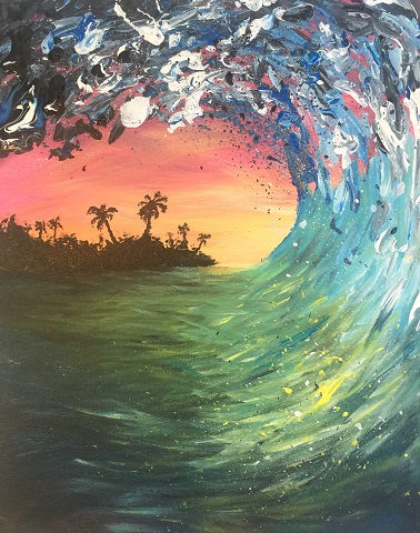 Wave | Paul Filenko | 2019 | Acrylic on Canvas | San Diego, CA

